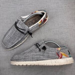 Hey Dude Wally Funk Loafer Ento Grey Multicolor Slip On Boat Shoes‎ Men’s 9